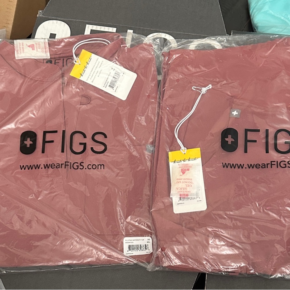 Figs Mauve Maternity Scrub Set XS